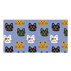 Cat Cat Background Animals Little Cat Pets Kittens Satin Shawl 45  X 80  by Maspions