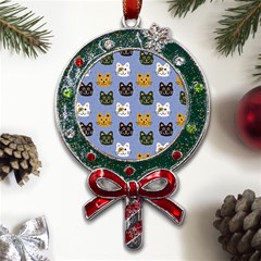 Cat Cat Background Animals Little Cat Pets Kittens Metal X mas Lollipop With Crystal Ornament by Maspions