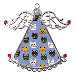 Cat Cat Background Animals Little Cat Pets Kittens Metal Angel With Crystal Ornament by Maspions