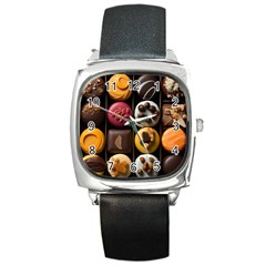 Chocolate Candy Candy Box Gift Cashier Decoration Chocolatier Art Handmade Food Cooking Square Metal Watch by Maspions