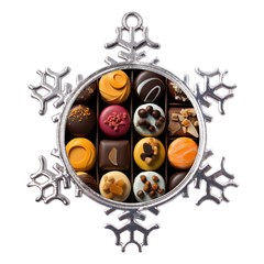 Chocolate Candy Candy Box Gift Cashier Decoration Chocolatier Art Handmade Food Cooking Metal Large Snowflake Ornament by Maspions