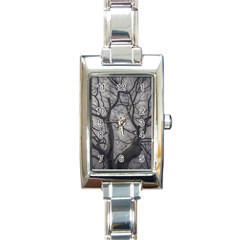 Landscape Forest Ceiba Tree, Guayaquil, Ecuador Rectangle Italian Charm Watch