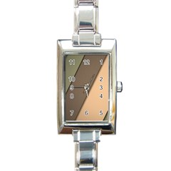 Abstract Texture, Retro Backgrounds Rectangle Italian Charm Watch by nateshop