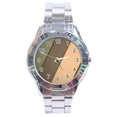 Abstract Texture, Retro Backgrounds Stainless Steel Analogue Watch by nateshop