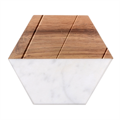 Abstract Texture, Retro Backgrounds Marble Wood Coaster (hexagon)  by nateshop