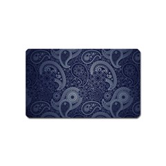 Blue Paisley Texture, Blue Paisley Ornament Magnet (name Card) by nateshop