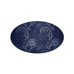 Blue Paisley Texture, Blue Paisley Ornament Sticker Oval (100 Pack) by nateshop