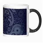 Blue Paisley Texture, Blue Paisley Ornament Morph Mug Right