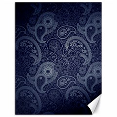 Blue Paisley Texture, Blue Paisley Ornament Canvas 18  X 24  by nateshop