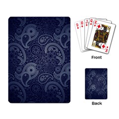 Blue Paisley Texture, Blue Paisley Ornament Playing Cards Single Design (rectangle) by nateshop