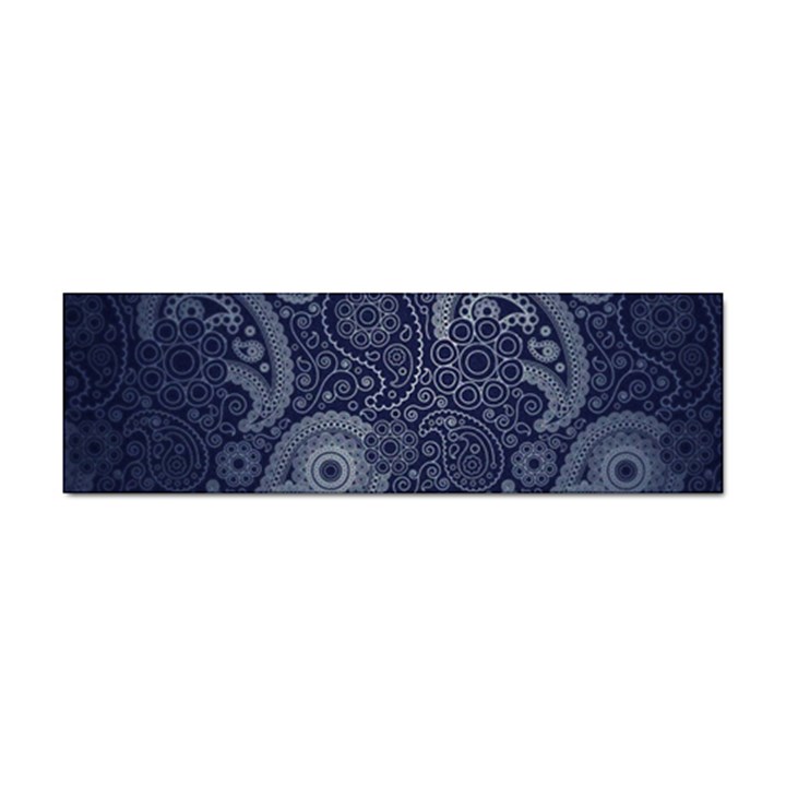 Blue Paisley Texture, Blue Paisley Ornament Sticker Bumper (100 pack)