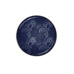 Blue Paisley Texture, Blue Paisley Ornament Hat Clip Ball Marker (10 pack) Front