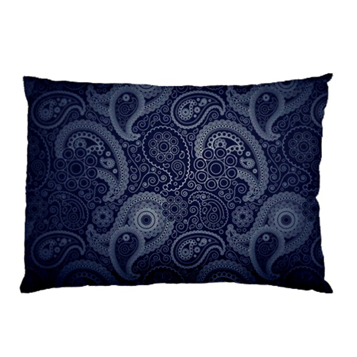 Blue Paisley Texture, Blue Paisley Ornament Pillow Case