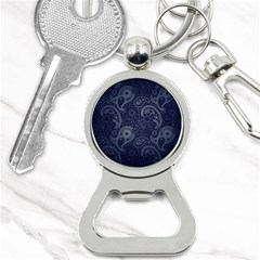 Blue Paisley Texture, Blue Paisley Ornament Bottle Opener Key Chain by nateshop