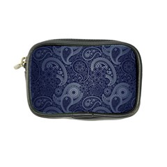 Blue Paisley Texture, Blue Paisley Ornament Coin Purse by nateshop