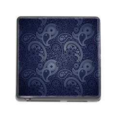 Blue Paisley Texture, Blue Paisley Ornament Memory Card Reader (square 5 Slot) by nateshop