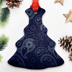 Blue Paisley Texture, Blue Paisley Ornament Ornament (christmas Tree)  by nateshop