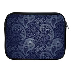 Blue Paisley Texture, Blue Paisley Ornament Apple Ipad 2/3/4 Zipper Cases by nateshop