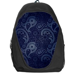 Blue Paisley Texture, Blue Paisley Ornament Backpack Bag by nateshop