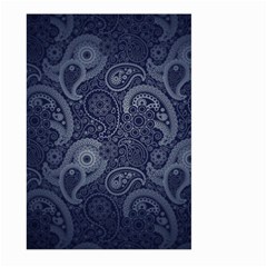 Blue Paisley Texture, Blue Paisley Ornament Large Garden Flag (two Sides) by nateshop