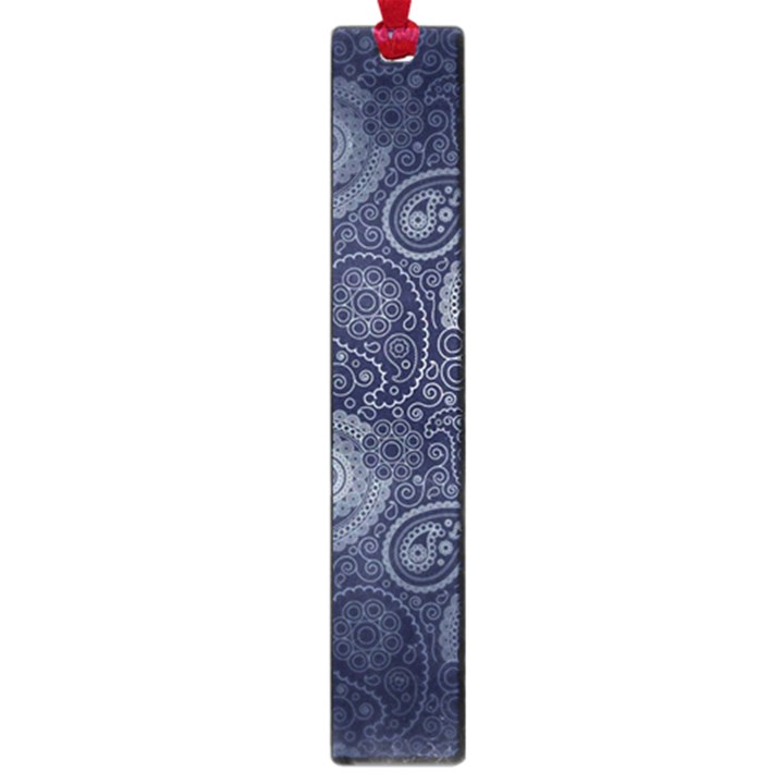 Blue Paisley Texture, Blue Paisley Ornament Large Book Marks