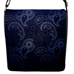 Blue Paisley Texture, Blue Paisley Ornament Flap Closure Messenger Bag (s) by nateshop