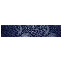 Blue Paisley Texture, Blue Paisley Ornament Small Premium Plush Fleece Scarf by nateshop