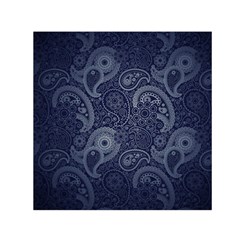 Blue Paisley Texture, Blue Paisley Ornament Square Satin Scarf (30  X 30 ) by nateshop