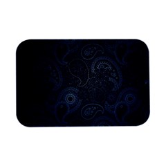 Blue Paisley Texture, Blue Paisley Ornament Open Lid Metal Box (silver)   by nateshop