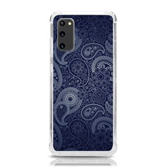 Blue Paisley Texture, Blue Paisley Ornament Samsung Galaxy S20 6 2 Inch Tpu Uv Case by nateshop