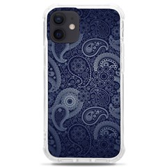 Blue Paisley Texture, Blue Paisley Ornament Iphone 12 Mini Tpu Uv Print Case	 by nateshop