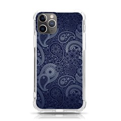 Blue Paisley Texture, Blue Paisley Ornament Iphone 11 Pro 5 8 Inch Tpu Uv Print Case by nateshop