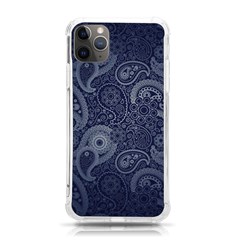 Blue Paisley Texture, Blue Paisley Ornament Iphone 11 Pro Max 6 5 Inch Tpu Uv Print Case by nateshop