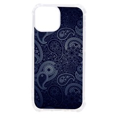 Blue Paisley Texture, Blue Paisley Ornament Iphone 13 Mini Tpu Uv Print Case by nateshop