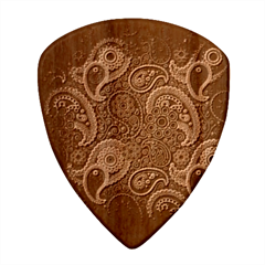 Blue Paisley Texture, Blue Paisley Ornament Wood Guitar Pick (set Of 10) by nateshop