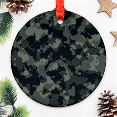 Camouflage, Pattern, Abstract, Background, Texture, Army Ornament (round) by nateshop