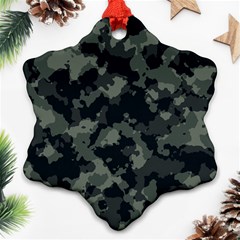 Camouflage, Pattern, Abstract, Background, Texture, Army Ornament (snowflake) by nateshop