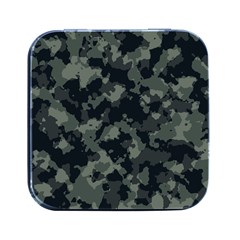 Camouflage, Pattern, Abstract, Background, Texture, Army Square Metal Box (black)