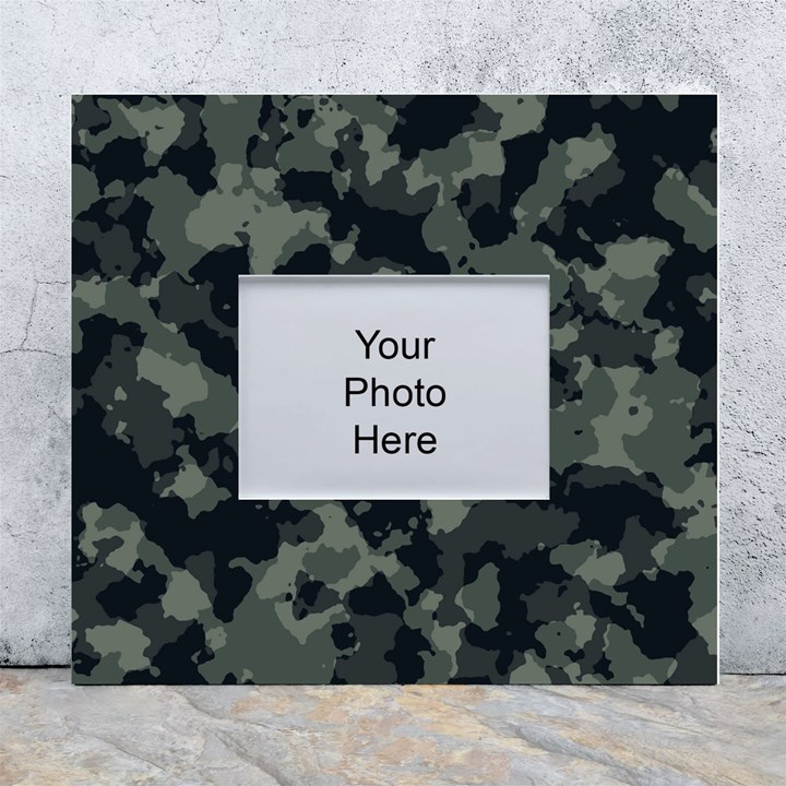 Camouflage, Pattern, Abstract, Background, Texture, Army White Wall Photo Frame 5  x 7 