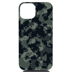 Camouflage, Pattern, Abstract, Background, Texture, Army Iphone 14 Black Uv Print Case by nateshop