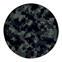 Camouflage, Pattern, Abstract, Background, Texture, Army Round Glass Fridge Magnet (4 Pack) by nateshop