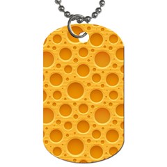 Cheese Texture Food Textures Dog Tag (one Side) by nateshop