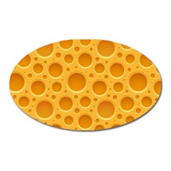 Cheese Texture Food Textures Oval Magnet by nateshop