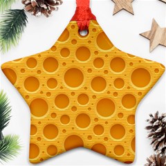 Cheese Texture Food Textures Star Ornament (two Sides) by nateshop