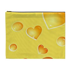 Cheese Texture, Macro, Food Textures, Slices Of Cheese Cosmetic Bag (xl) by nateshop