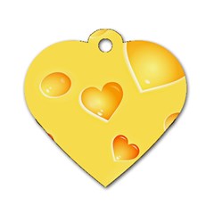 Cheese Texture, Macro, Food Textures, Slices Of Cheese Dog Tag Heart (one Side) by nateshop