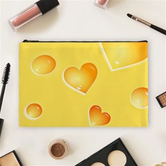 Cheese Texture, Macro, Food Textures, Slices Of Cheese Cosmetic Bag (large) by nateshop