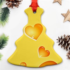 Cheese Texture, Macro, Food Textures, Slices Of Cheese Christmas Tree Ornament (two Sides) by nateshop