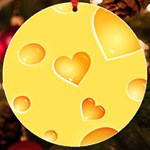 Cheese Texture, Macro, Food Textures, Slices Of Cheese UV Print Acrylic Ornament Round Front