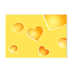 Cheese Texture, Macro, Food Textures, Slices Of Cheese Crystal Sticker (a4) by nateshop